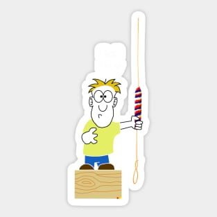 Bell Ringing Bell Boy (Dark background) Sticker